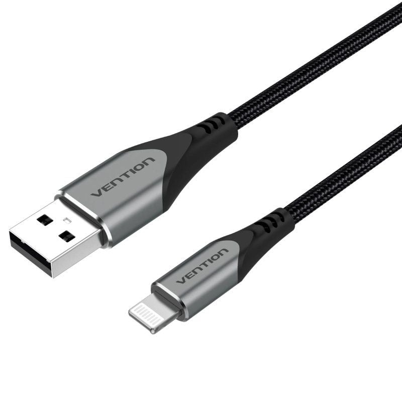 CABLE 2.0 USB A LIGHTNING 0.5 M GRIS VENTION