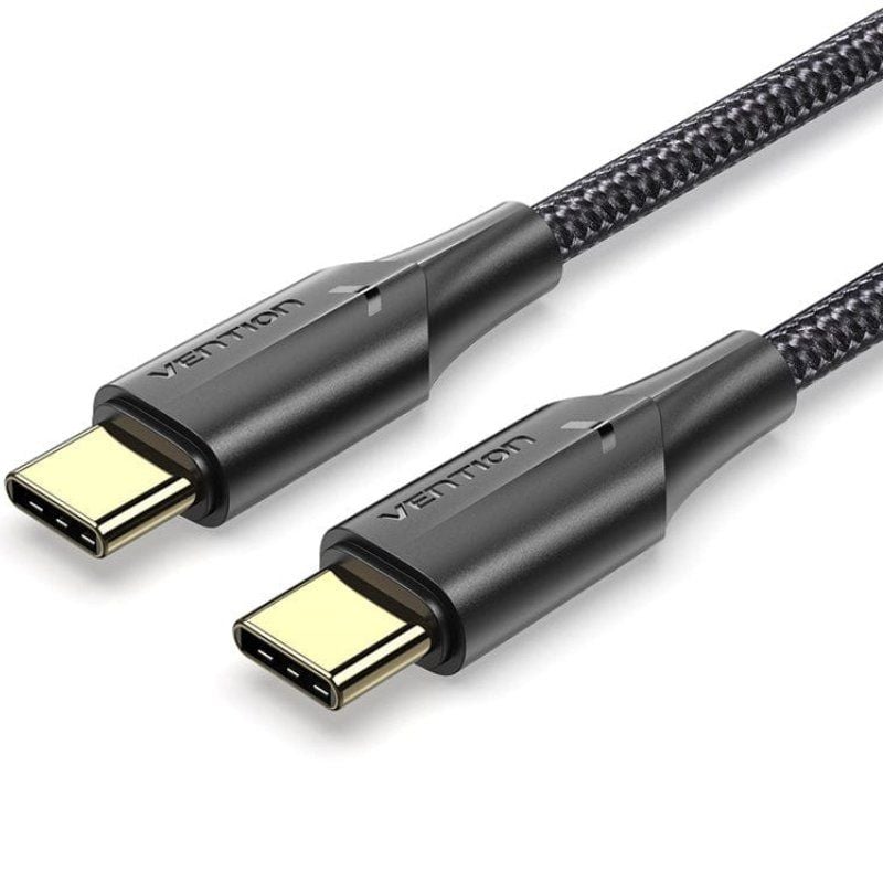 CABLE USB-C A USB-C 2.0 3A 1.5 M NEGRO VENTION