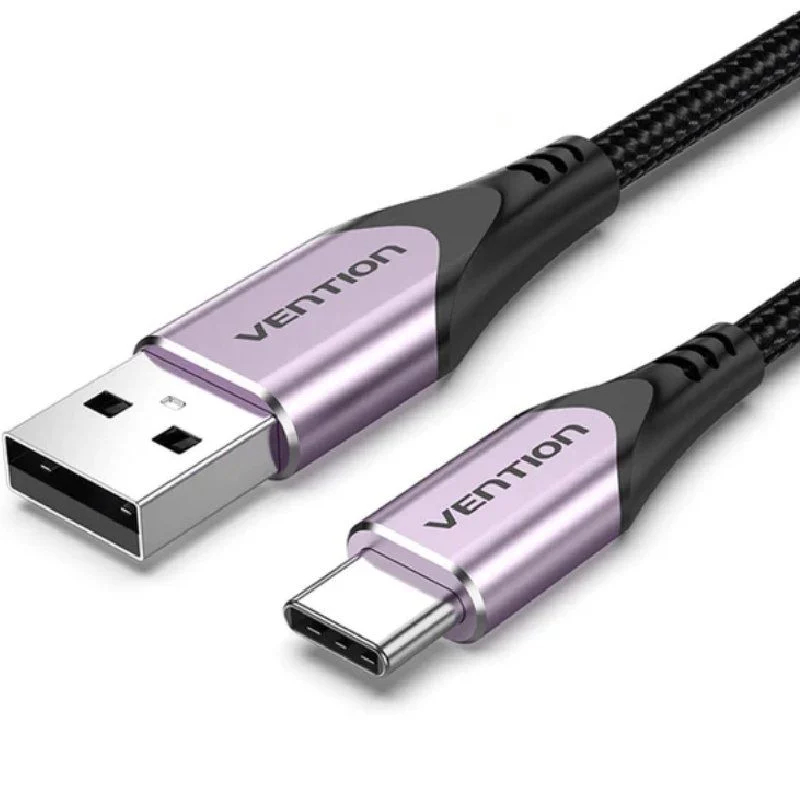 CABLE USB-A A USB-C M-M 1 M PURPURA VENTION
