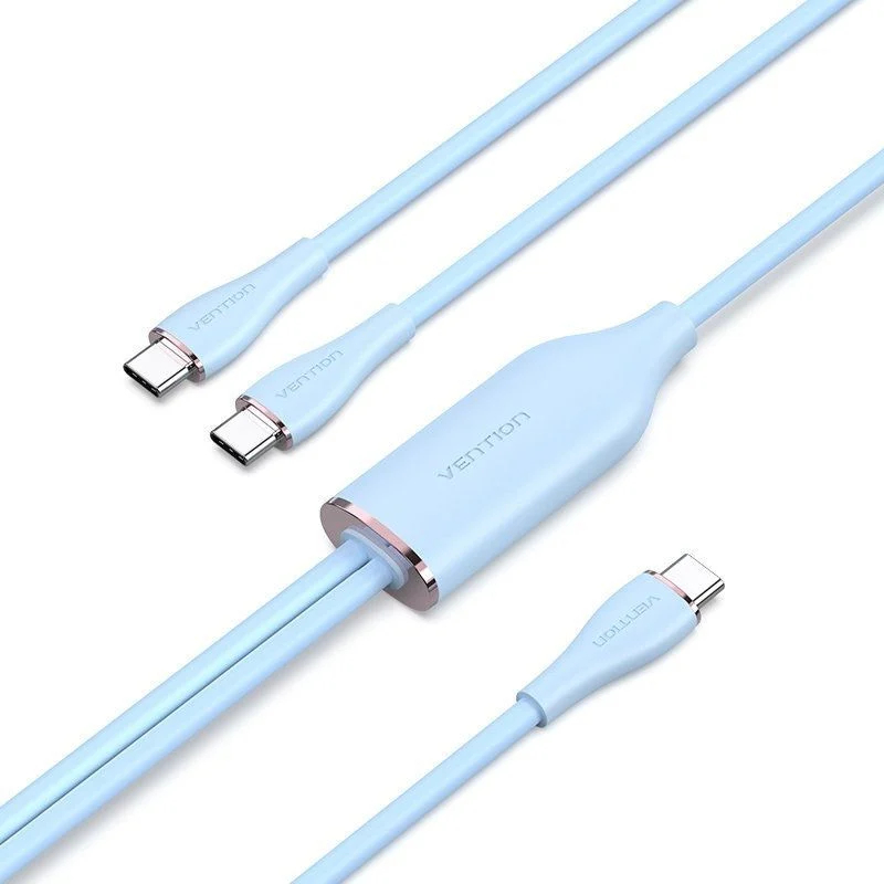 CABLE USB-C/M A 2xUSB-C/M 1.5 M AZUL VENTION