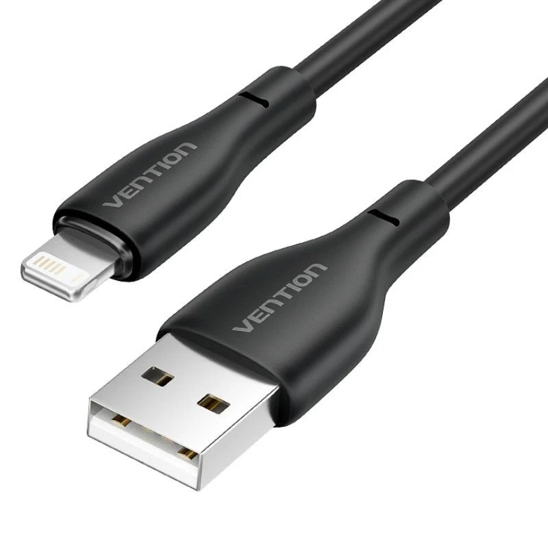 CABLE 2.0 USB A LIGHTNING 1 M NEGRO VENTION