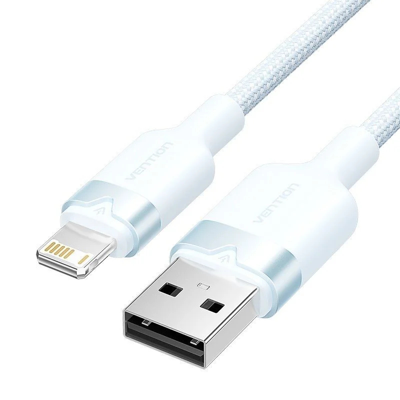 CABLE 2.0 USB A LIGHTNING TRENZADO 2 M AZUL VENTION