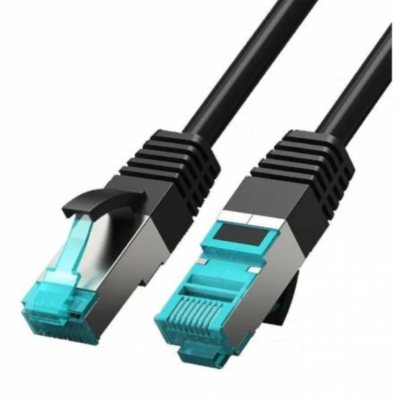 CABLE DE RED LATIGUILLO RJ45 CAT.5E FTP AWG26 2 M NEGRO/AZUL VENTION