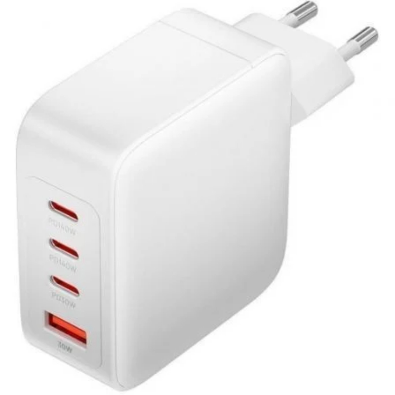 CARGADOR PARED 140W 3xUSB-C + CABLE USB-C/USB-A BLANCO VENTION
