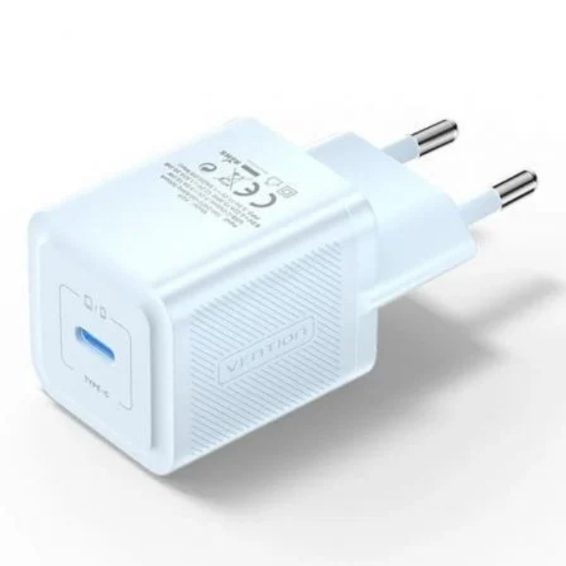 CARGADOR PARED GAN 20W USB-C AZUL VENTION