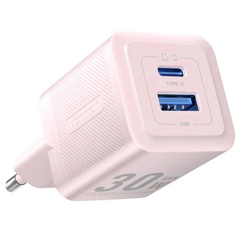 CARGADOR PARED GAN 30W USB-C/USB-A ROSA VENTION