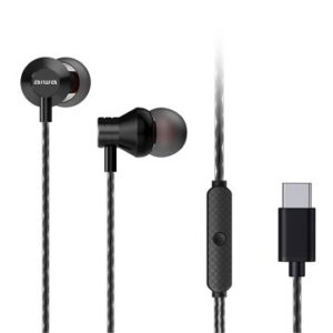 AURICULAR INTRAUDITIVO USB-C AIWA ESTM-50USB-C/BK COLOR NEGRO MICROFONO INTEGRADO MANDO A DISTANCIA