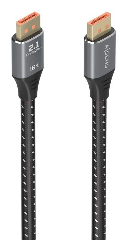 CABLE AISENS DISPLAYPORT V2.1 16K@60HZ 80GBPS DP/M-DP/M NEGRO 1.5M