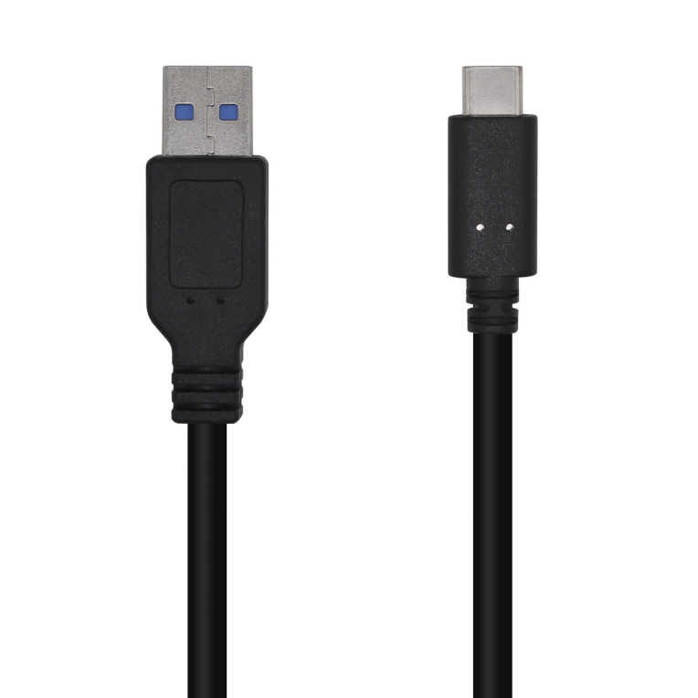 CABLE USB 3.1 GEN2 10GBPS 3A TIPO USB-CM-AM NEGRO 0.5M AISENS A107-0449
