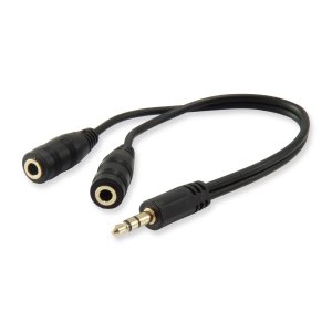 CABLE AUDIO MINI JACK 3.5MM MACHO A 2 JACK 3.5MM HEMBRA