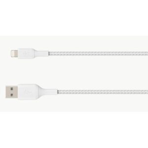 CABLE BELKIN CAA002BT1MWH LIGHTNING USB-A TRENZADO BOOST CHARGE 1M BLANCO