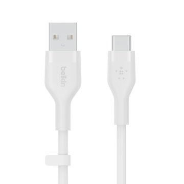 CABLE BELKIN CAB008BT2MWH USB-A A USB-C BOOSTCHARGE FLEX 2M COLOR BLANCO SILICONA