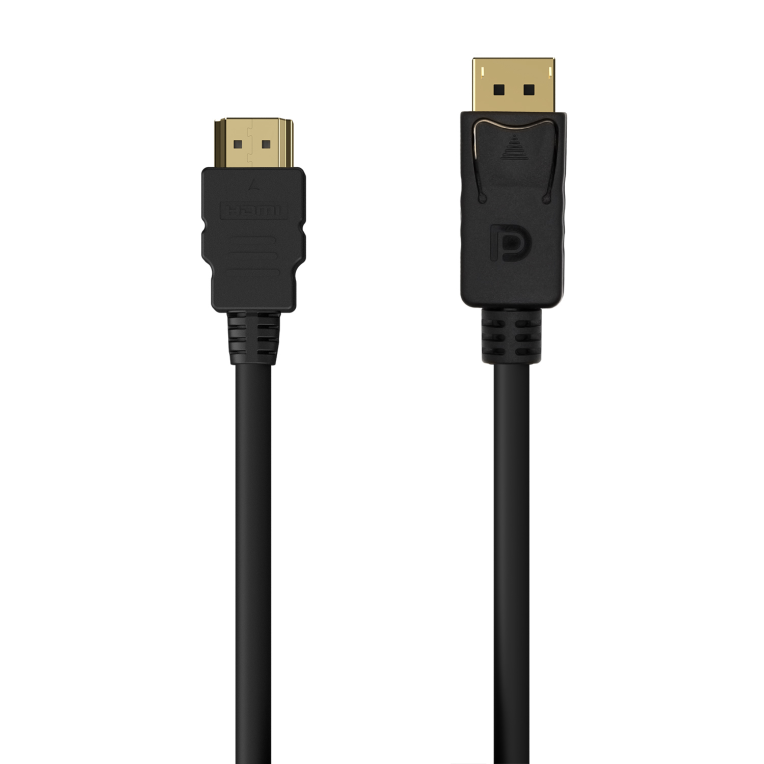 CABLE CONVERSOR DISPLAYPORT A HDMI DPM-HDMIM NEGRO 0.5M AISENS A125-0550