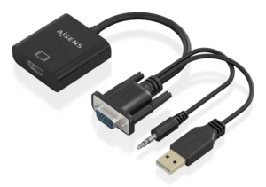 CONVERSOR SVGA+AUDIO A HDMI VGAM+JACKM+USB-AM-HDMI H NEGRO 20CM AISENS A115-0872