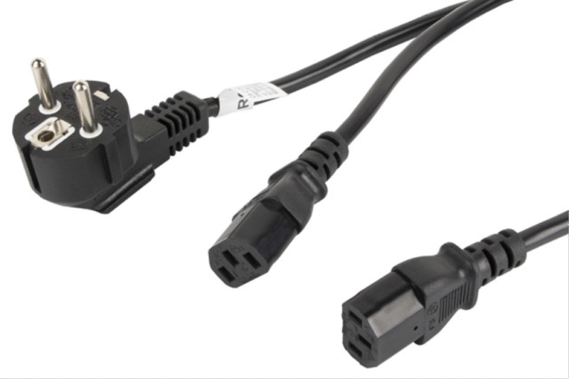 CABLE DE ALIMENTACION LANBERG SCHUKO CEE 7/7 A 2X IEC320 C13 2M