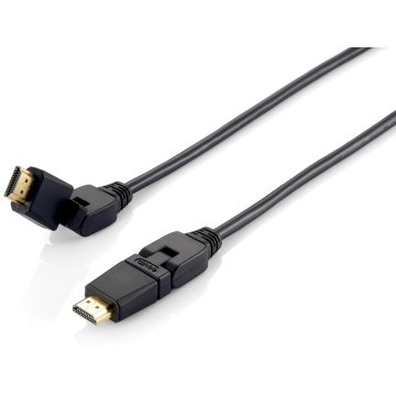 CABLE HDMI EQUIP HDMI 2.0 HIGH SPEED CON ETHERNET 1M CONECTOR PIVOTANTE 180º 119361