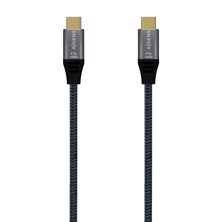CABLE USB 3.2 GEN2x2 20GBPS 100W E-MARK USB-CM-USB-CM GRIS 0.6M AISENS A107-0670