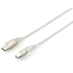 CABLE USB-A  2.0 EQUIP TIPO A - B   TRANSPARENTE 3M