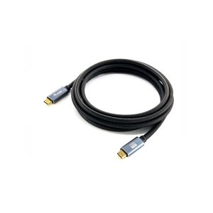 CABLE USB-C MACHO USB-C MACHO USB 3.2 2M TRANSFERENCIA 10G 5A  4K (100W) COLOR NEGRO
