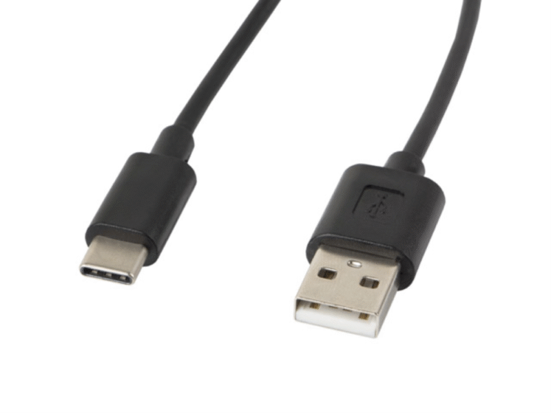 CABLE USB LANBERG 2.0 MACHO/USB C MACHO 1.8M NEGRO