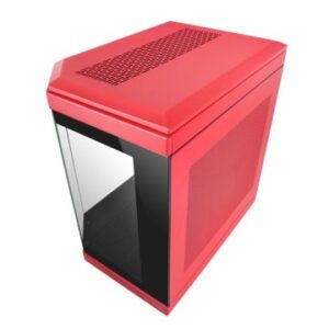 CAJA ATX SEMITORRE GAMING MARS GAMING MC3T COLOR ROJO VISTA PANORAMICA 3 PANELES DE CRISTAL TEMPLADO
