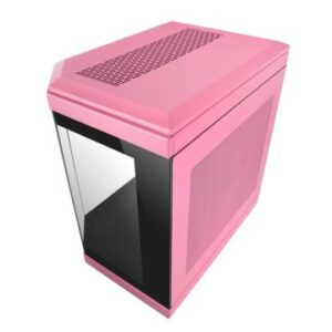 CAJA ATX SEMITORRE GAMING MARS GAMING MC3T COLOR ROSA VISTA PANORAMICA 3 PANELES DE CRISTAL TEMPLADO