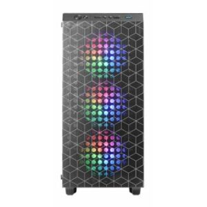 CAJA ATX SEMITORRE GAMING MARS GAMING MCMAG NEGRA FRONTAL DOBLE REJILLA MAGNETICA LATERAL CRISTAL TE