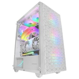CAJA ATX SEMITORRE GAMING MARS GAMING MCMAGW BLANCAFRONTAL DOBLE REJILLA MAGNETICA LATERAL CRISTAL T