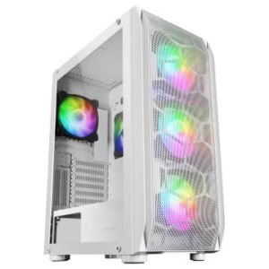 CAJA E-ATX TORRE GAMING MARS GAMING MC-KX XXL WHITE LATERAL CRISTAL TEMPLADO FRONTAL MESH INCLUYE 5