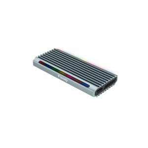 CAJA EXTERNA M.2 NGFF/NVMe USB3.1 GEN2 USB-A RGB GRIS TQE-2221G