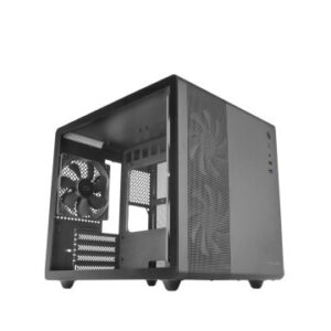CAJA MICROATX CUBE GAMING MARS GAMING MCM PRO BLACK FRONTAL MESH DISEÑO CUBE 3xVENTILADORES 120mm RG