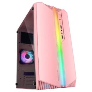 CAJA MICROATX GAMING MARS GAMING MC-S1 ROSA FRONTAL ARGB VENTILADOR TRASER FRGB VENTANA LATERAL SIN