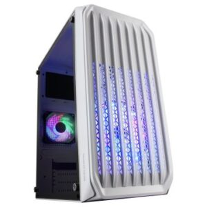 CAJA MICROATX GAMING MARS GAMING MC-S2 WHITE FRONTAL CON VENTILADOR FRGB VENTANA LATERAL SIN FUENTE