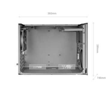 CAJA MICROATX MARS GAMING MCXPS CRISTAL TEMPLADO MESH GPU 280-360mm 1x3.5 2x2.5 NEGRO