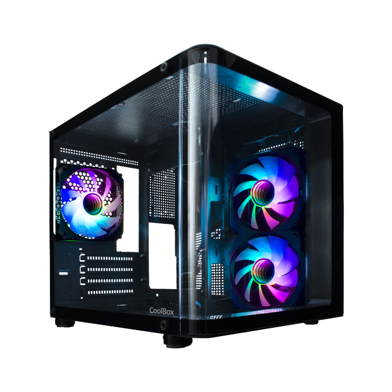 CAJA MICROATX GM100 VISION A-RGB NEGRO COOLBOX
