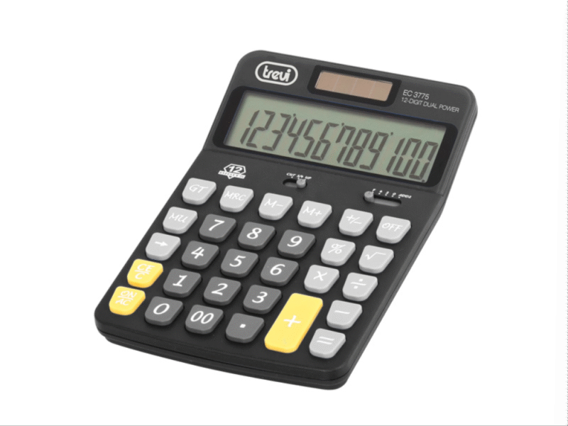 CALCULADORA TREVI EC 3775 12C ELECTRONIC CALCULATOR BLACK