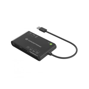 CARD READER EXTERNO CONCENTRONIC BIAN010B USB-C Y USB-A SD, SDHC, SDXC, Micro SD, MMC,MS, CF, XD