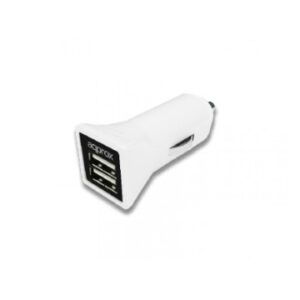 CARGADOR DE COCHE APPROX 2 USB 5V/3,1 AH COLOR BLANCO APPUSBCAR31W