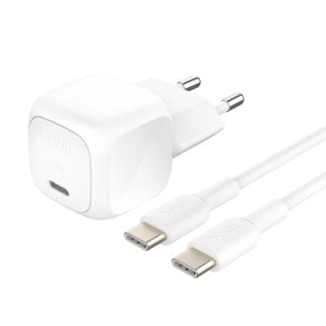 CARGADOR USB BELKIN WCA009KQ1MWH-B6 BOOST CHARGE USB-C 20W CABLE USB-C INCLUIDO BLANCO
