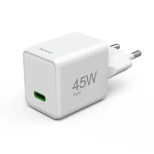 CARGADOR USB-C HAMA 45W SUPER MINI 1xUSB-C GaN QUICK CHARGE POWER DELIVERY BLANCO
