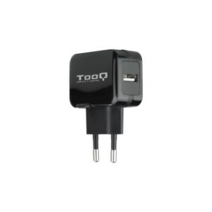CARGADOR  USB TOOQ PARED 5V 2.4 A NEGRO TQWC-1S01