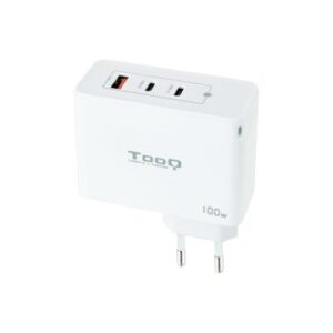 CARGADOR USB-C TOOQ PARED GAN 2USB-C/PD + USB-A/QC 100W TQWC-GANQC2PD100W