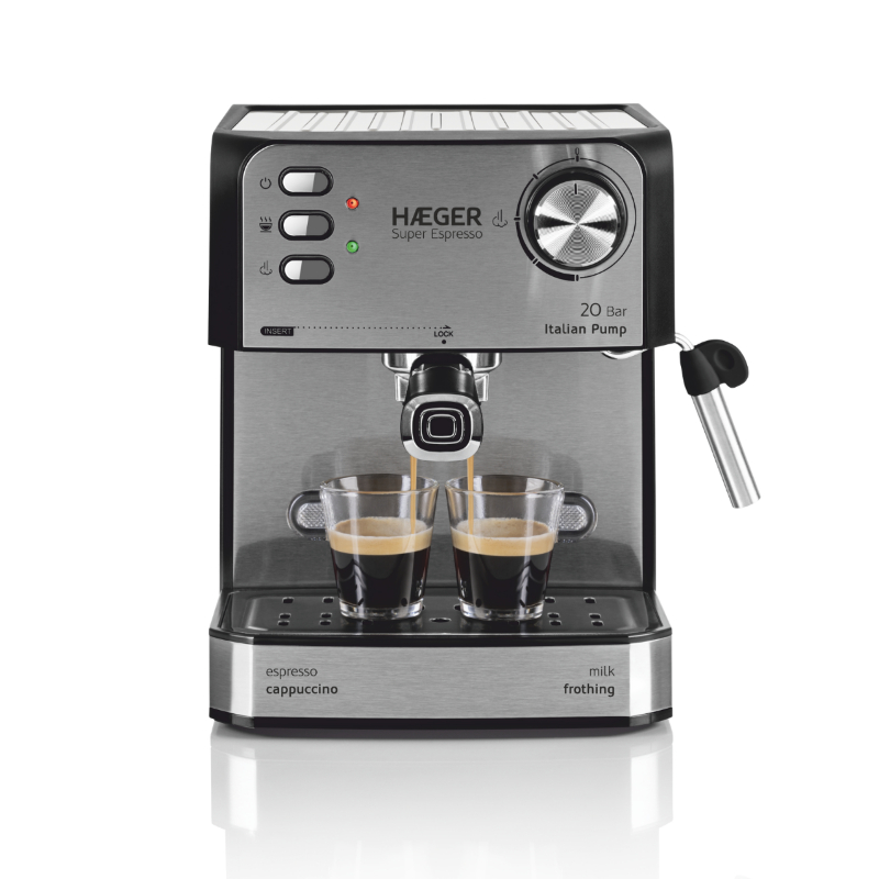 CAFETERA SUPER ESPRESSO 20 BAR NEGRO HAEGER