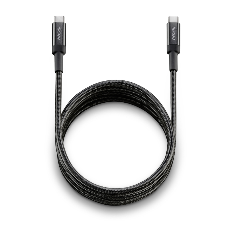 CABLE USB-C A USB-C 2 M KNOT 100W-2 NEGRO NGS
