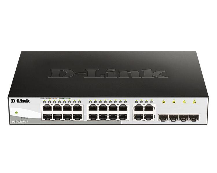 D-LINK SWITCH 16 PUERTOS 10/100/1Gbit + 4 Combo SFP