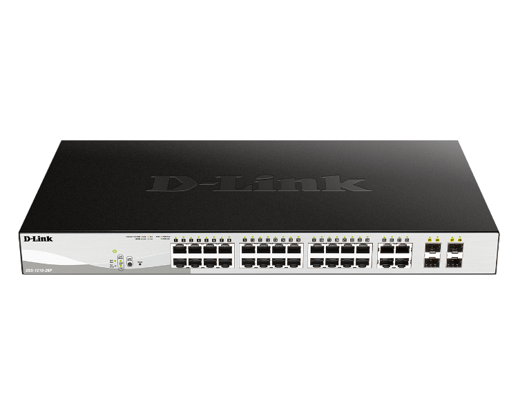 D-LINK SWITCH 28 PUERTOS 10/100/1Gbit w/2 Combo 1000BaseT/SFP PoE