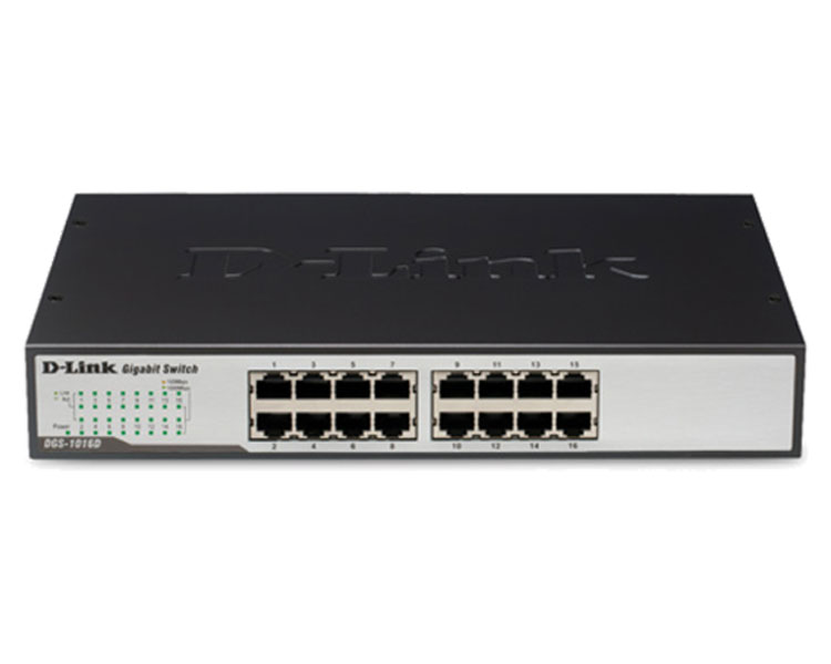 D-LINK SWITCH 16 PUERTOS 10/100/1Gbit RACK