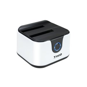 DOCK TOOQ  2xSATA 2.5p/3.5p USB 3.0 CLONE OTB  BLANCO-NEGRO TOOQ TQDS-802BW