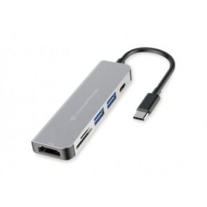 DOCKING USB-C CONCEPTRONIC DONN02 A 1xHDMI 1xUSB-C PD 60W 2xUSB-A 3,0 1xLECTOR SD 1xLECTOR MicroSD