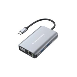 DOCKING USB-C CONCEPTRONIC DONN21G HDMI VGA USB 3.0 LAN GIGABIT USB-C CARGA 100W